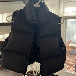 Crop puffer vest